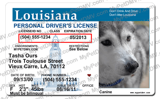 Louisiana state pet licenses