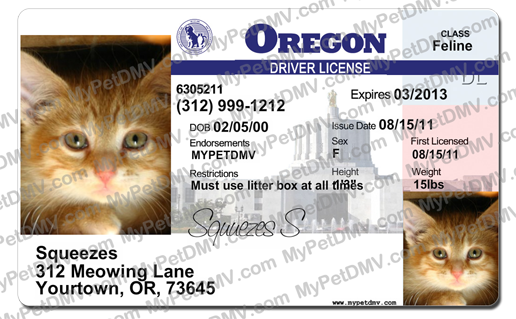 Oregon state pet licenses