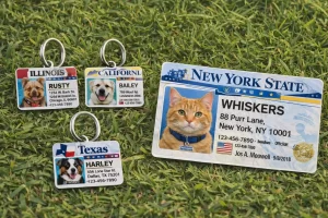 one Wallet ID and three Keychain IDs on grass